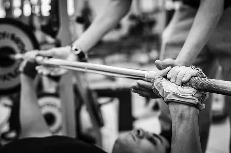 Weight lifting with spotter